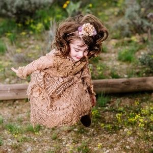 Trish Scully Girls Abigail Dress Chocolate 5